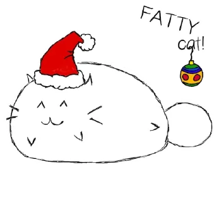 🤶 emoji Fatty Cat! Stickers Telegram sticker 9 of 12