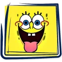 😀 emoji استیکر های باب اسفنجی Telegram sticker 6 of 18