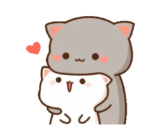❤ emoji Peach Cats Telegram sticker 5 of 64