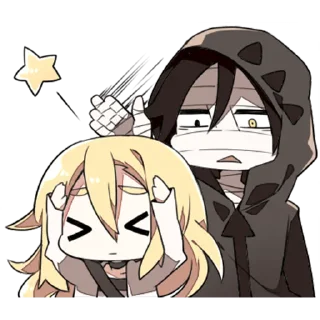😣 emoji Angels of Death @Nekostickerss Telegram sticker 9 of 41