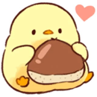 🌰 emoji Soft and Cute Chick (Autumn) Telegram sticker 16 of 40