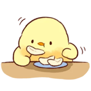 🍏 emoji Soft and Cute Chick (Autumn) Telegram sticker 21 of 40