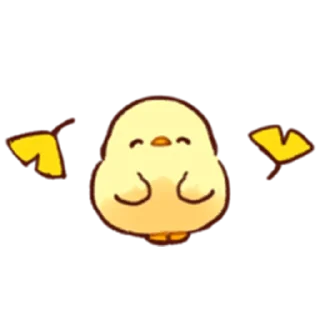 🍁 emoji Soft and Cute Chick (Autumn) Telegram sticker 13 of 40