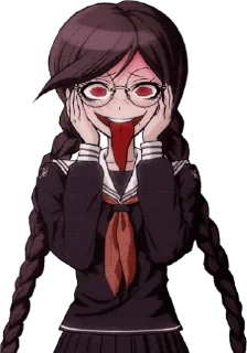 😛 emoji Toko Fukawa faces Telegram sticker 19 of 70