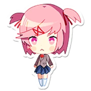 😶 emoji Just Natsuki by @XAl3xXx Telegram sticker 8 of 53