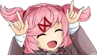🤗 emoji Just Natsuki by @XAl3xXx Telegram sticker 13 of 53