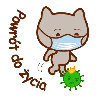 😷 emoji Kotek Polski Telegram sticker 17 of 40
