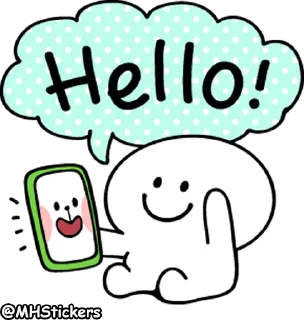 Sticker from @MHStickers Spoiled Rabbit Smile Person Kind Words