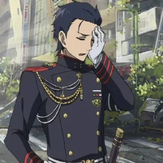 😐 emoji Guren Ichinose Telegram sticker 5 of 28