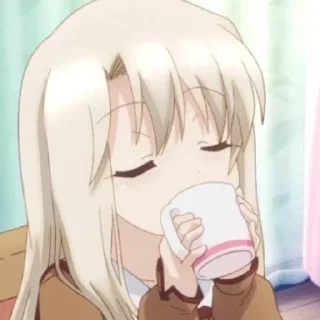 ☕️ emoji illyasviel @stickerspackanime Telegram sticker 16 of 103