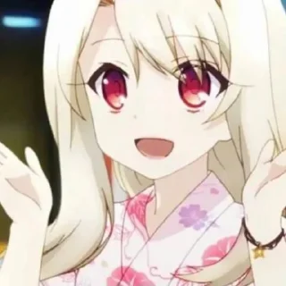 😃 emoji illyasviel @stickerspackanime Telegram sticker 22 of 103