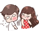 👊 emoji Boobib Cute Couples ( For Girl ) Telegram sticker 21 of 41