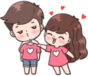 👕 emoji Boobib Cute Couples ( For Girl ) Telegram sticker 6 of 41