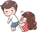 🍑 emoji Boobib Cute Couples ( For Girl ) Telegram sticker 19 of 41