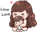 ❤ emoji Boobib Cute Couples ( For Girl ) Telegram sticker 12 of 41