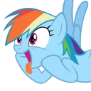 😛 emoji Rainbow dash Telegram sticker 17 of 27