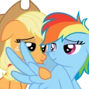 👭 emoji Rainbow dash Telegram sticker 13 of 27