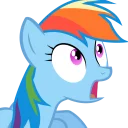 😧 emoji Rainbow dash Telegram sticker 6 of 27
