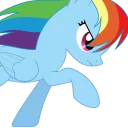 🏃 emoji Rainbow dash Telegram sticker 16 of 27