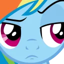 😒 emoji Rainbow dash Telegram sticker 22 of 27