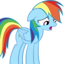 😭 emoji Rainbow dash Telegram sticker 10 of 27