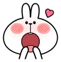 😍 emoji Spoiled Rabbit \Facial\ [@Stikeram] [SeRaMo.iR] Telegram sticker 9 of 41