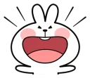 😂 emoji Spoiled Rabbit \Facial\ [@Stikeram] [SeRaMo.iR] Telegram sticker 6 of 41