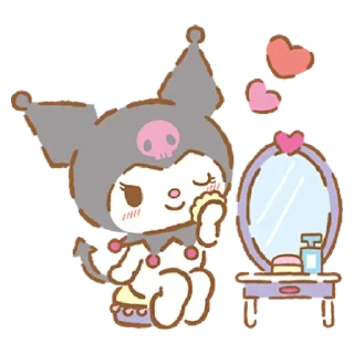💟 emoji kuromi and my melody Telegram sticker 6 of 10