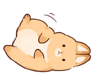 🙃 emoji Soft and cute rabbits @softandqt Telegram sticker 14 of 40
