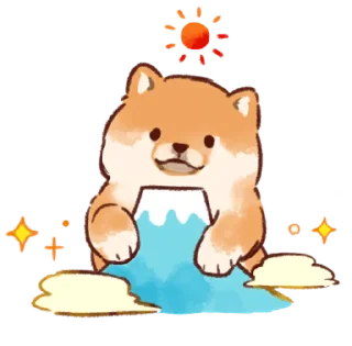Sticker from Soft and cute shiba inu @softandqt
