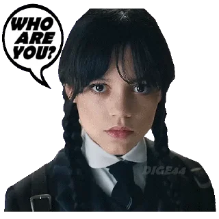 ⁉️ emoji @STIKERFORALL 🏴󠁧󠁢󠁥󠁮󠁧󠁿WEDNESDAY Telegram sticker 13 of 70