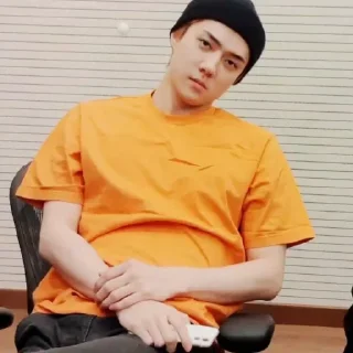 💿 emoji Sehun       @packsmee Telegram sticker 11 of 54