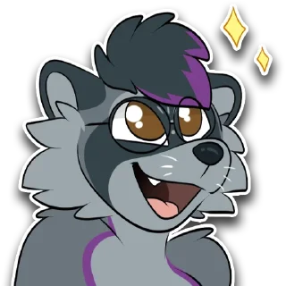 😆 emoji Reggie Raccoon (@BoiiReggie) Telegram sticker 14 of 113