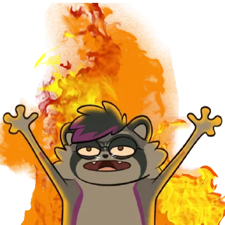 🔥 emoji Reggie Raccoon (@BoiiReggie) Telegram sticker 15 of 113