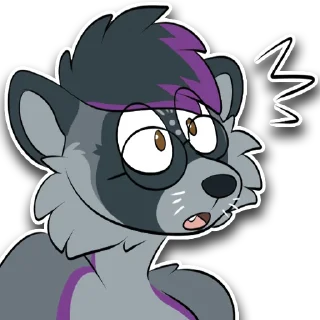 😯 emoji Reggie Raccoon (@BoiiReggie) Telegram sticker 9 of 113