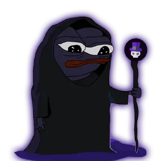 💀 emoji Voodoo Pepes Telegram sticker 19 of 31