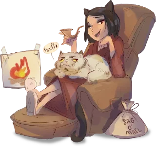 🧐 emoji /leftypol/ catgirls | @StickersOfAstora Telegram sticker 17 of 70