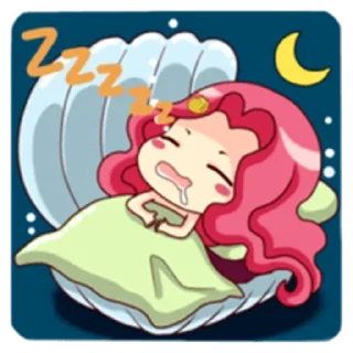😴 emoji Mermaid Princess - venus Telegram sticker 19 of 39