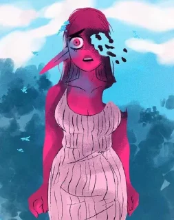 Sticker from Lore olympus on crack