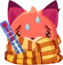 🤒 emoji Foxy Telegram sticker 14 of 32