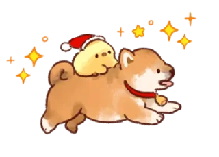 😝 emoji Soft and cute shiba inu @softandqt Telegram sticker 15 of 40