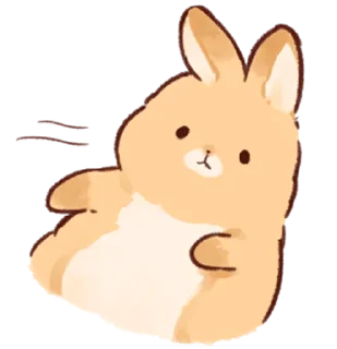 🐰 emoji Soft and cute rabbits @softandqt Telegram sticker 13 of 40