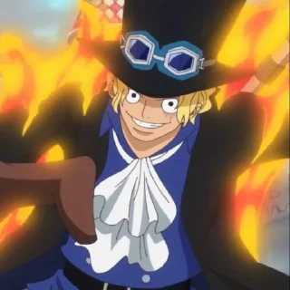 😁 emoji Sabo @StickersofAnime Telegram sticker 10 of 35