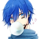 😘 emoji Vocaloid Kaito Pack Telegram sticker 1 of 30