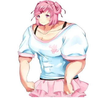 💪 emoji Just Natsuki by @XAl3xXx Telegram sticker 14 of 53