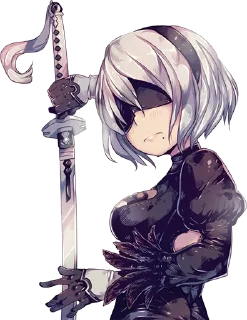 😳 emoji 2B by @Nihilistic Telegram sticker 24 of 37