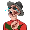 😭 emoji Krueger calls Telegram sticker 11 of 15