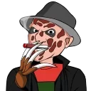 🤑 emoji Krueger calls Telegram sticker 10 of 15
