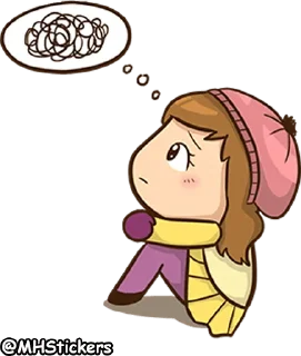 😕 emoji @MHStickers Scarf Girl Telegram sticker 5 of 41