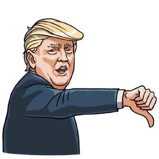 👎 emoji Trump @English_World_Chatting Telegram sticker 16 of 36